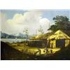 Image 1 : AN OIL ON CANVAS Depicting an Asian village by a 