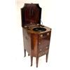 Image 1 : A GEORGE III STYLE FIGURED MAHOGANY BEDSIDE CABIN