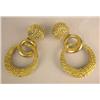 Image 1 : A PAIR OF 18K YELLOW GOLD DOUBLE HOOP EARRINGS