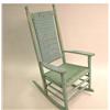 Image 1 : A GREEN PAINTED ROCKING CHAIR