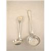 Image 1 : TWO PIERCED BOWL LADLES Hallmarked, Longest 8"l, 