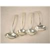 Image 1 : FOUR ENGLISH SILVER SAUCE LADLES Longest: 7"l, mo