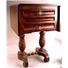 Image 1 : AN EMPIRE STYLE CARVED MAHOGANY TWO-DRAWER DROP-L