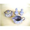 Image 1 : A GROUP OF FOUR LIGHT BLUE JASPERWARE WEDGWOOD SA