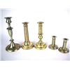 Image 1 : A GROUP OF FIVE CANDLESTICKS Continental, one pai