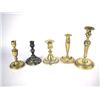 Image 1 : A GROUP OF FIVE BRASS CANDLESTICKS French