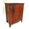 Image 1 : A RED-STAINED MAPLE PANELED-DOOR WALL CUPBOARD 4'