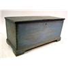 Image 1 : A BLUE-PAINTED PINE LIFT-TOP BLANKET CHEST 19"h x