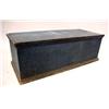 Image 1 : A BLUE-PAINTED POPLAR BLANKET CHEST 17"h x 4'2"w 