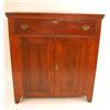 Image 1 : A CHIPPENDALE RED-PAINTED WALL CUPBOARD 4'6"h x 4