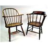 Image 1 : THREE OAK SACK-BACK WINDSOR ARMCHAIRS