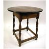 Image 1 : A PINE CIRCULAR TOP TAVERN TABLE 28 1/2"h x 27"d