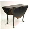 Image 1 : A QUEEN ANNE BLACK-PAINTED MAPLE DROP LEAF DINING