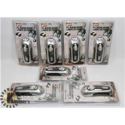 FLAT OF LED CRANK FLASHLIGHTS
