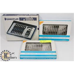 LOT OF 3 PRECISION SCREW DRIVER SETS