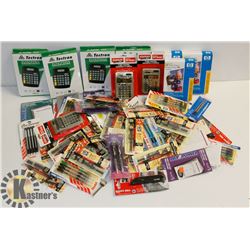 BOX OF HOUSEHOLD MISCELLANEOUS INCLUDING PENS