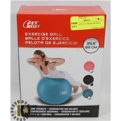 NEW BLACK 25.5" EXERCISE BALL