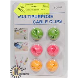 SET OF 6 MULTIPURPOSE CABLE CLIPS.