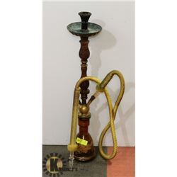 LARGE OLD HAND CARVED HOOKAH PIPE