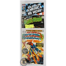 3 CAPTAIN AMERICA  WONDER WOMAN COMICS