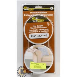 FURNITURE SLIDERS FOR CARPET,TILE & LINOLEUM /