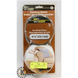 FURNITURE SLIDERS FOR WOOD FLOORS / 8 PIECES
