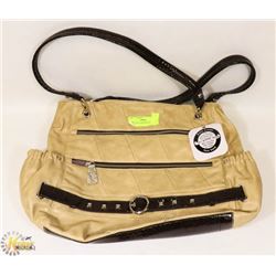 NEW TAN & DARK BROWN PURSE KATHY