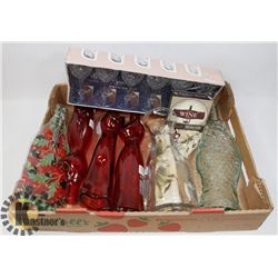 VMC CYRANO 6 SET BOXED WINE GLASSES WITH 3 RED CAT