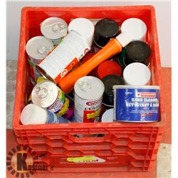 BOX OF ASSORTED AUTOMOTIVE CHEMICALS INCLUDING