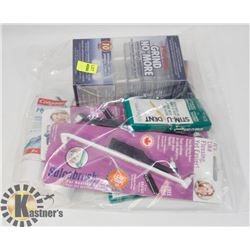 BAG OF ORAL HYGIENE PRODUCT AND MORE