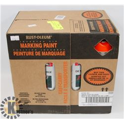 FULL CASE OF 12 RUST-OLEUM MARKING PAINT-