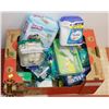 Image 1 : BOX OF ALWAYS PADS, DISH TABS, AND MORE