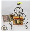 Image 1 : 6 BOTTLE METAL WINE BOTTLE HOLDER SOLD WITH