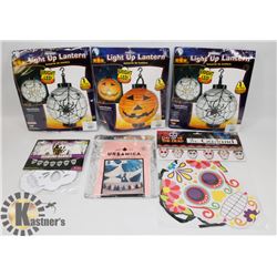FLAT OF ASSORTED HALLOWEEN DECORATIONS INCLUDING