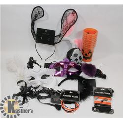 FLAT OF ASSORTED HALLOWEEN ACCESSORIES INCLUDING