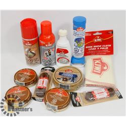BAG OF SHOE LACES AND SHOE CARE PRODUCT