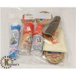 BAG OF SHOE CARE PRODUCT