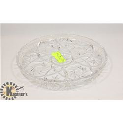LARGE PINWHEEL CRYSTAL PLATTER