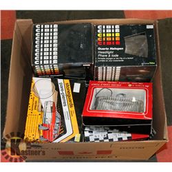 BOX OF ASSORTED HEADLIGHTS