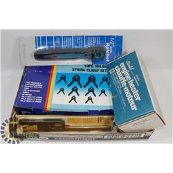 FLAT WITH SPRING CLAMP SET, 1/2" DRIVE RATCHET,