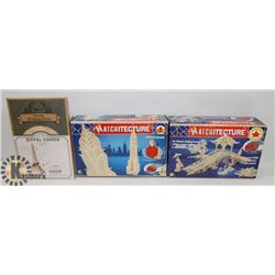 SET OF 2 MATCHITECTURE MATCH STICK MODELS