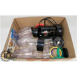 MAGIC BULLET WITH 6 CUPS, BASES, LIDS &