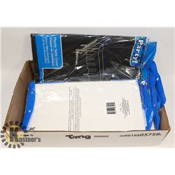 FLAT OF 5 BLACK 5 WHITE RECTANGLE TABLE COVERS