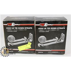 LOT OF TWO 4OOOLB TIE DOWN STRENGTH RATCHET
