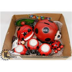 BOX W/LADYBUG COLLECTION - TEA LIGHTS,