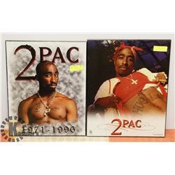 LOT OF TWO PLAQUES OF 2-PAC (15"X20") -