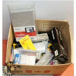 BOX OF ASSORTED TOOLS AND MORE INCLUDING