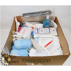 LARGE BOX OF 1ST AID & MEDICAL SUPPLIES -