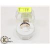 Image 1 : #1-CUBIC ZIRCONIA RING .925 STERLING SILVER