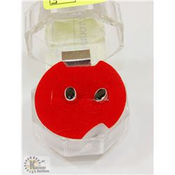 #179-NATURAL BLACK TOURMALINE STUD EARRINGS